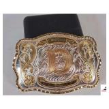 MONOGRAMMED "CUDDLEY DUDLEY" - SILVER AND GOLD TONED - HIGHLY ENGRAVED