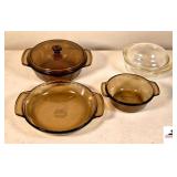 LOVENWEARE COOKING BOWLS - PIE BOWL - COVERED BOWL - GLASS BREAD/MEATLOAF PAN