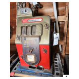 VINTAGE NICKEL 5 CENT CHERRY SLOT MACHINE CASE - (NOT WORKING CONDITION) NEEDS CLEANING & REFINISHING - NO INSIDES