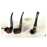 (3) CAREY PIPES - ONE MARKED "EA"