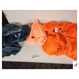 NEON ORANGE COVERALLS- XL REGULAR-OLD CHARTER WINDBREAKER JACKET- HUMBOLDT NURSING HOME WINDBREAKER-