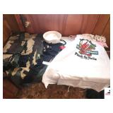CAMO COOK APRON W/ MULTIPLE POCKETS- "SUCK DA HEADS" - "PINCH DA TAILS