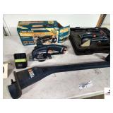 BLACK & DECKER CORDLESS CIRCULAR SAW- W/ DOUBLE 7.2V VERSAPAK BATTERIES- BLACK & DECKER CORDLESS DRILL- BLACK AND DECKER HAND SANDER- BLACK & DECKER JIG SAW- ALL IN CASE- ALL WITH VERSAPAK BATTERIES