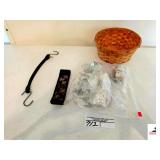 METAL SHELF BRACKET HOLDERS - RUBBER TIE STRAP - WINDOW BLIND BRACKETS - BASKETWEAVE BOWL