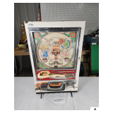 SANYO COMIC 2 CHINESE PINBALL MACHINE- NOT OPERATIONAL- COIN OPERATED- NO KEY- NO BACK PANEL
