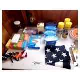 CLEANING SUPPLES- CUSTOM CLEANER AT HOME DRY CLEANING KIT- SPONGES- MR CLEAN MAGIC ERASER- (4) DAMP RID MOISTURE ABSORBERS- EASY OFF OVEN CLEANER- CANNING JAR LIDS- MOVING MEN FURNITURE SLIDERS- CARRY