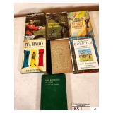 COLLECTION OF GOLF BOOKS ARNOLD PALMER MY GAME AND YOURS_x000d_
GOLF LESSONS FROM THE PROS_x000d_
JACK NICKLAUS MY 55 WAYS TO LOWER YOUR GOLF SCORE_x000d_
PAUL RUNYUN