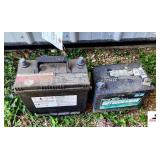 (2) SALVAGE LAWN MOWER BATTERIES