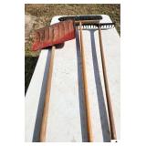 SNOW SHOVEL- SHOP BROOM- GARDEN RAKE - EXPANDIBLE LIMB SAW