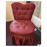 UPHOLSTERED CHAIR- MAROON IN COLOR