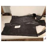 GENUINE LEATHER RIDING PANTS/CHAPS - 7XL (MAY HAVE SHORTENED) (LEFT END OF CLOSET)