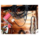 CABLE WIRE - ALUMIUM STOOL - SMALL GARAGE CABLE - TELEPHONE CABLE -  - DOG CHAIN - PORCH SWING CHAIN