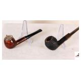 WILLARD IMPORTED BRIAR PIPE W/METAL WINDSCREEN & CITATION 510 PIPE MARKED ITALY