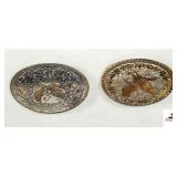 (1) VINTAGE AUTHENTIC WESTERN BELT BUCKLE- W/ GOLD-SILVER TONED EAGLE (1) NOCONA WESTERN BELT BUCKLE- W/ ROPE BORDER AND EAGLE- BELT CLIP MISSING-