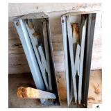 SET OF VINTAGE METAL FOLDING SAWHORSES-