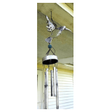 (3) CHIMES - HUMMINGBIRD CHIME - GLASS BALL CHIME - SMALL CHIME
