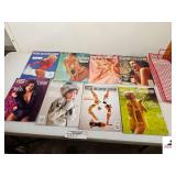 PLAYBOY MAGAZINE COLLECTION- RED METAL MAGAZINE HOLDER