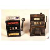 (2) EMPIRE MINITURE SLOT MACHINES TOYS - BUD LIGHT ADVERTISEMENT - GOLDEN EAGLE