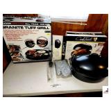GRANITE TUFF GRILL ALL YEAR ROUND - TEMP CONTROL 16" NON-STICK GRILLING SURFACE - FLAT HOT PLATE  (NEW IN BOX ) COOKS