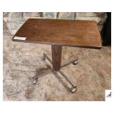 ROLLING TV STAND- SMALL ROUND SIDE TABLE (trailer)