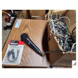 3-DRAWER CASSETTE STORAGE- TAPES INCLUDED CONTENTS AND CONDITION OF TAPES IS UNKNOWN  GARAGE - CORDS - MICROPHONES