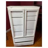 White Wood Cabinet with doors