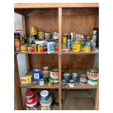 Assorted wood stain, primer, plastic wood