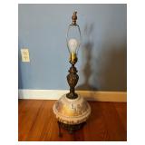 Vintage white and gold lamp no shade