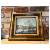 Framed man standing by the river