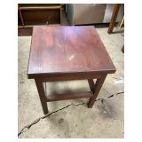 Small square wooden table