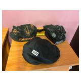 Harley Davidson hat, and do rags