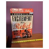 Ride a Harley ï¿½ metal sign