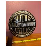 Harley Davidson round metal sign