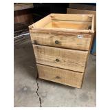 3 drawer wooden cabinet