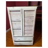 White Wood Cabinet with doors