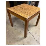 Square wooden table