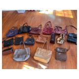 17- assorted leather bags and purses