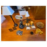 Lamps, candles, decor