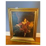 Vintage framed boy in red