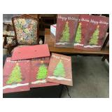 7- metal Christmas tree signs