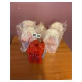 6- metal tea light holders - new