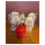 6- metal tea light holders - new