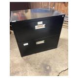 2 drawer metal file cabinet ï¿½ no keys