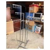 Chrome clothes hanging rack
