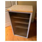Wood and glass door cabinet