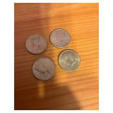 4- Kennedy half dollars