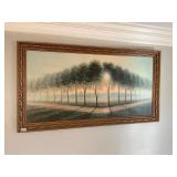Framed tree painting