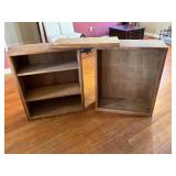 2- wooden bookcases needs shelf tabs