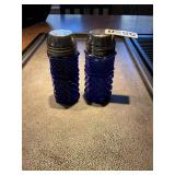 Blue cobalt salt and pepper shaker