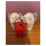 3- metal tea light holders - new